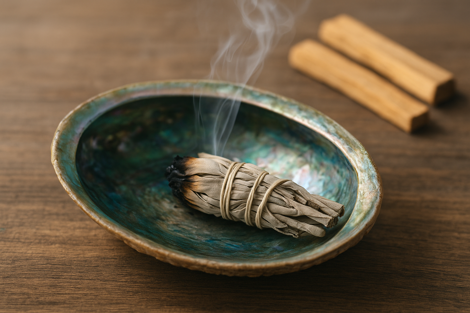 Witte salie met lavendel smudgestick - Heksen webshop